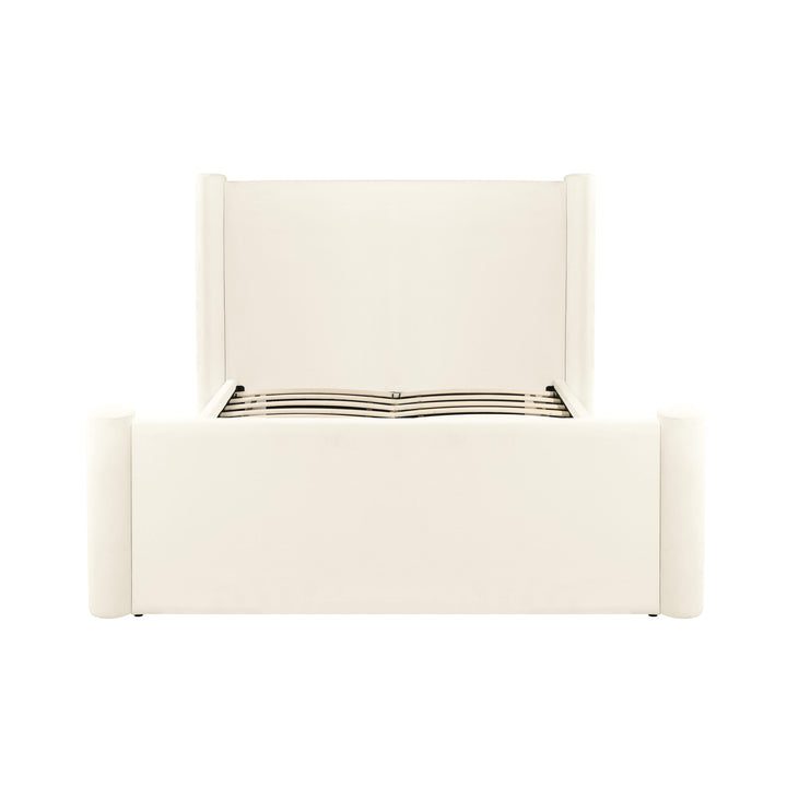 Athara Cream Velvet Bed