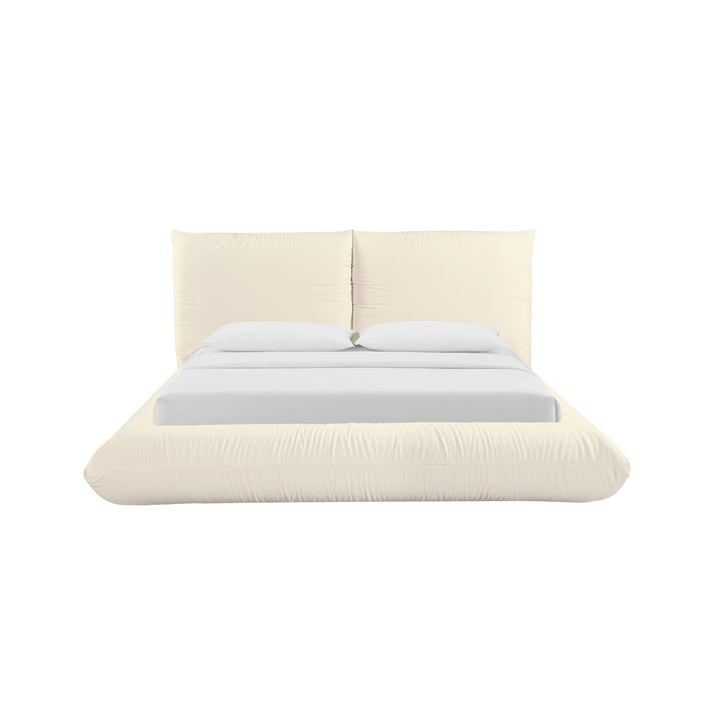Romp Cream Upcycled Performance Linen Bed - Queen