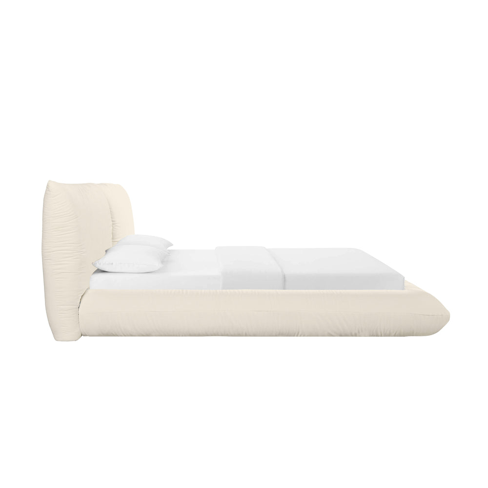 Romp Cream Upcycled Performance Linen Bed - Queen