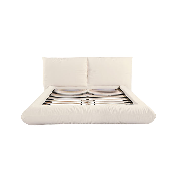 Romp Cream Upcycled Performance Linen Bed - Queen