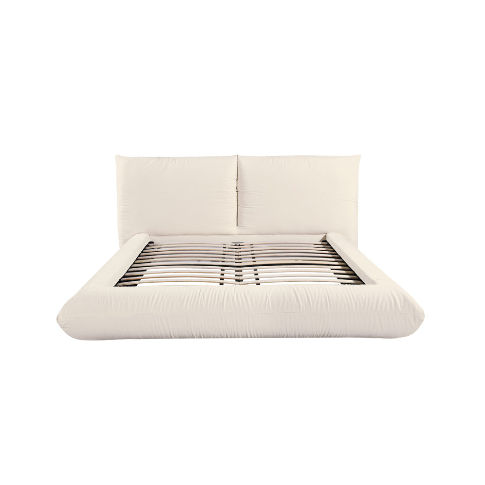 Romp Cream Upcycled Performance Linen Bed - Queen
