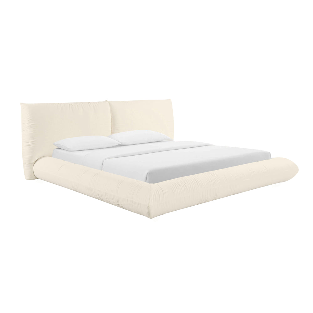Romp Cream Upcycled Performance Linen Bed - King