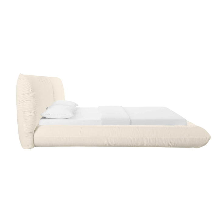 Romp Cream Upcycled Performance Linen Bed - King