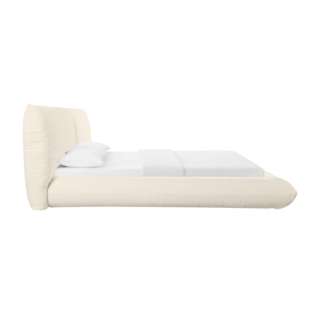 Romp Cream Upcycled Performance Linen Bed - King