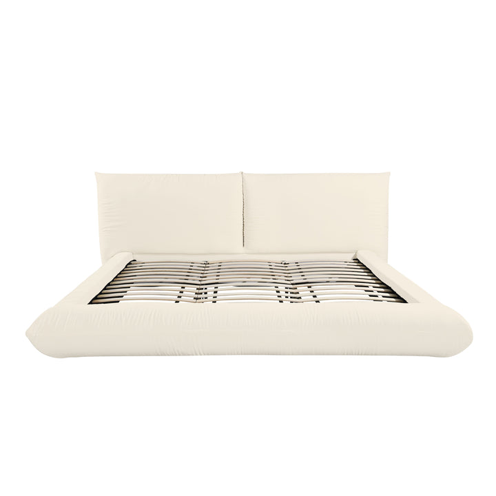 Romp Cream Upcycled Performance Linen Bed - King