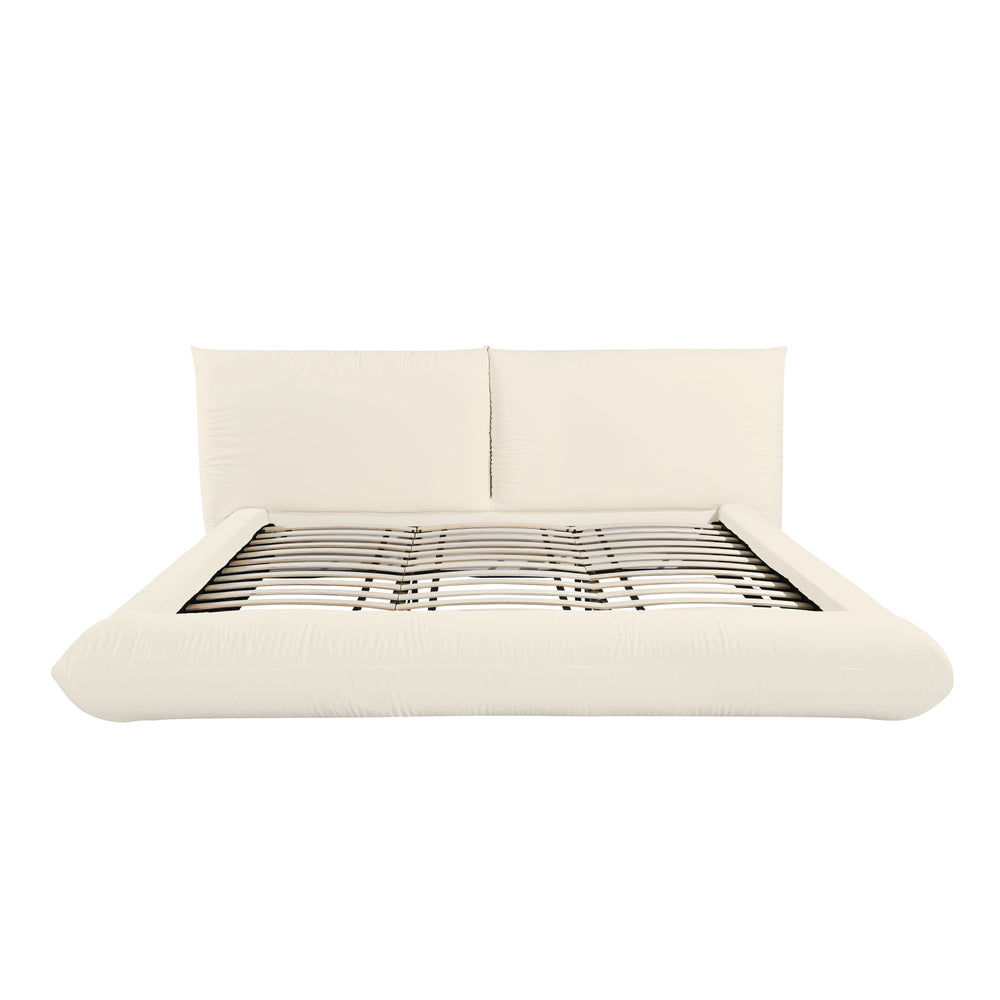 Romp Cream Upcycled Performance Linen Bed - King