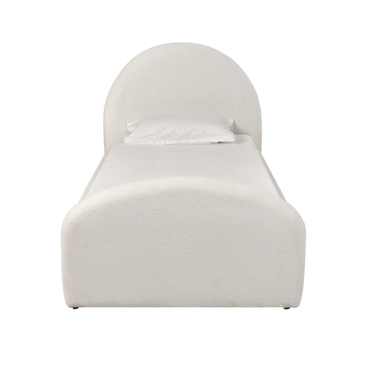 Moon Cream Performance Boucle Twin Bed