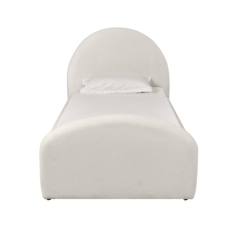 Moon Cream Performance Boucle Twin Bed