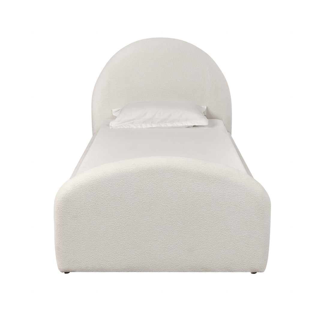 Moon Cream Performance Boucle Twin Bed