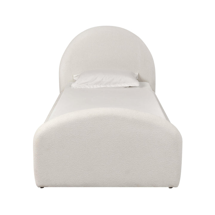 Moon Cream Performance Boucle Twin Trundle Bed