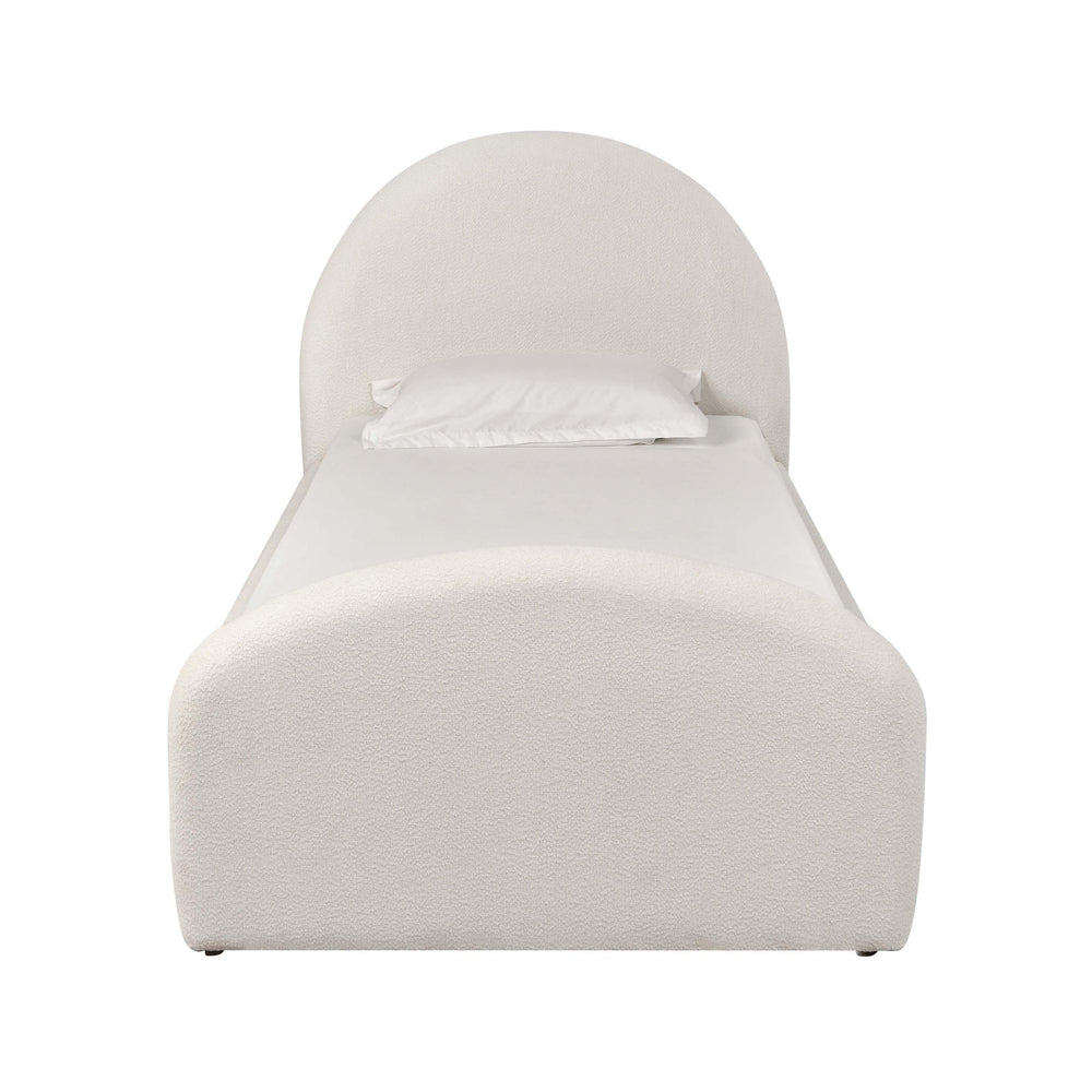 Moon Cream Performance Boucle Twin Trundle Bed