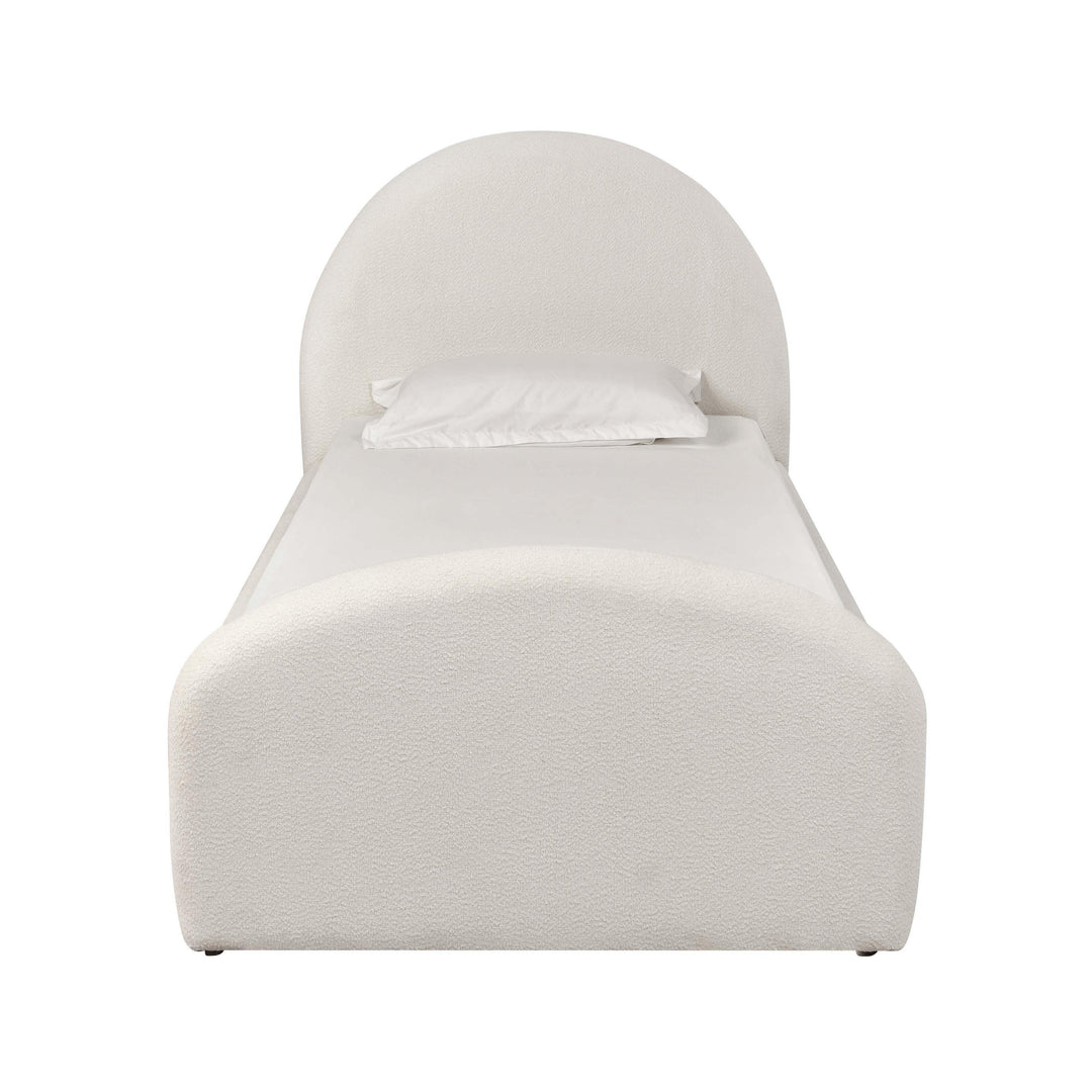 Moon Cream Performance Boucle Twin Trundle Bed