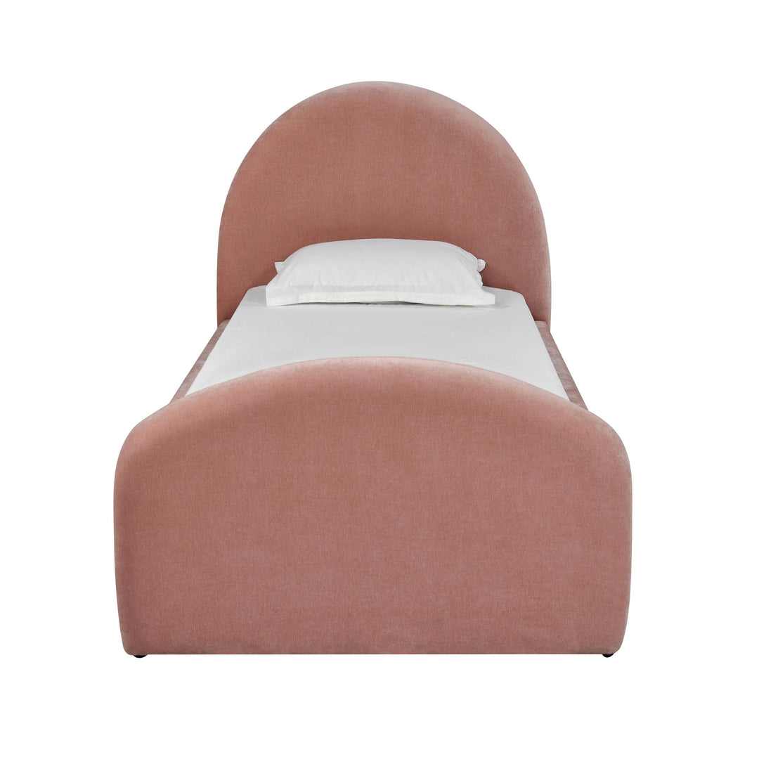 Moon Rose Upcycled Contract-Grade Chenille Twin Trundle Bed