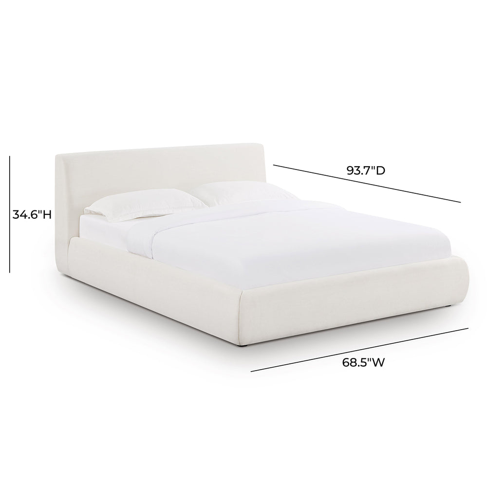 Isla Cream Upcycled Performance Linen Bed - Queen