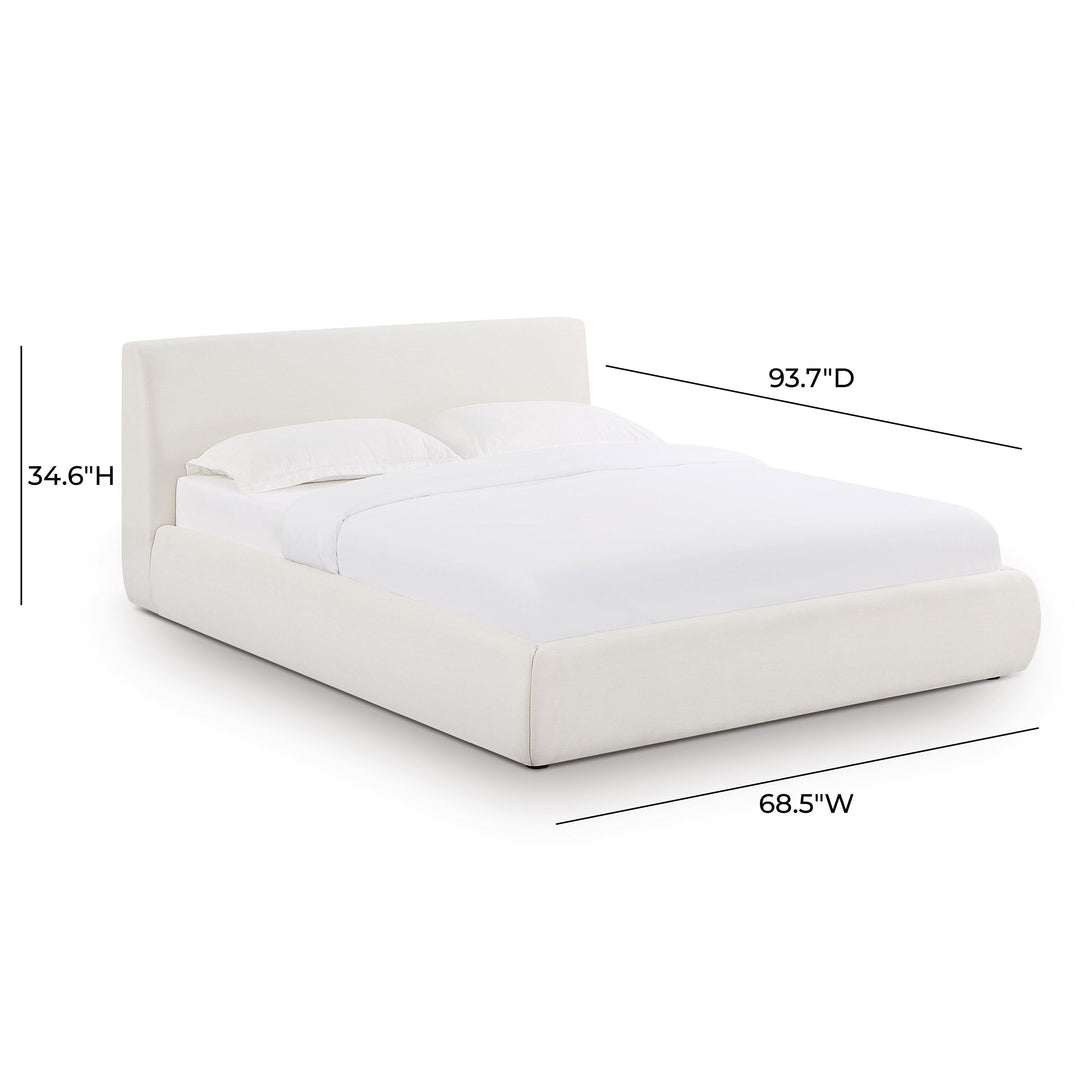 Isla Cream Upcycled Performance Linen Bed - Queen