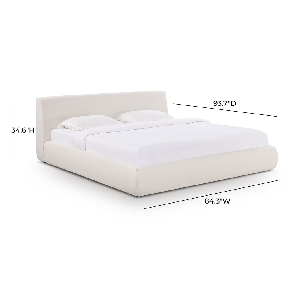 Isla Cream Upcycled Performance Linen Bed - King