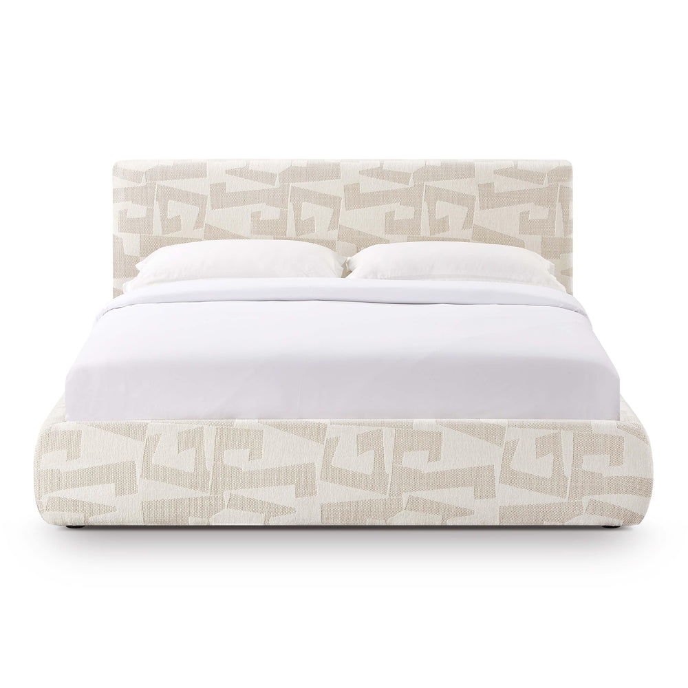 Isla Cream Jacquard Pattern Bed - Queen