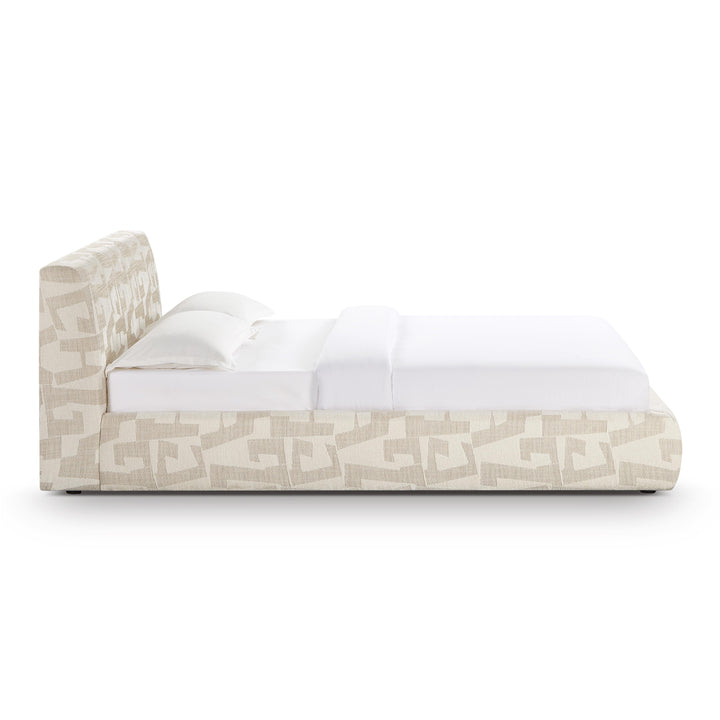 Isla Cream Jacquard Pattern Bed - Queen