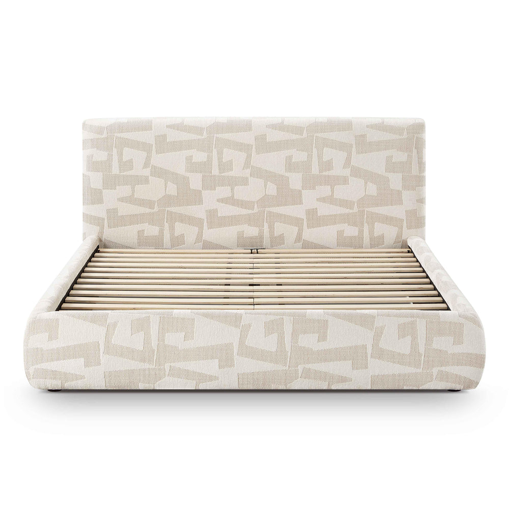 Isla Cream Jacquard Pattern Bed - Queen