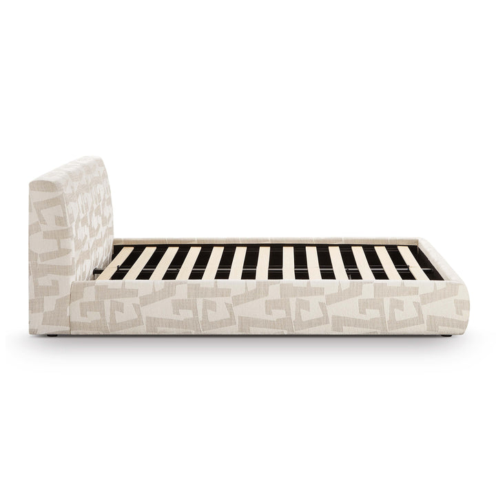 Isla Cream Jacquard Pattern Bed - Queen
