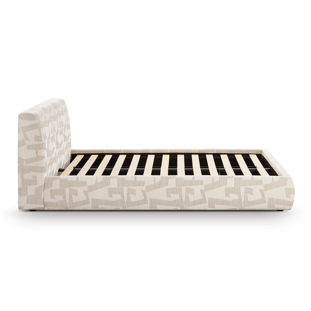 Isla Cream Jacquard Pattern Bed - Queen