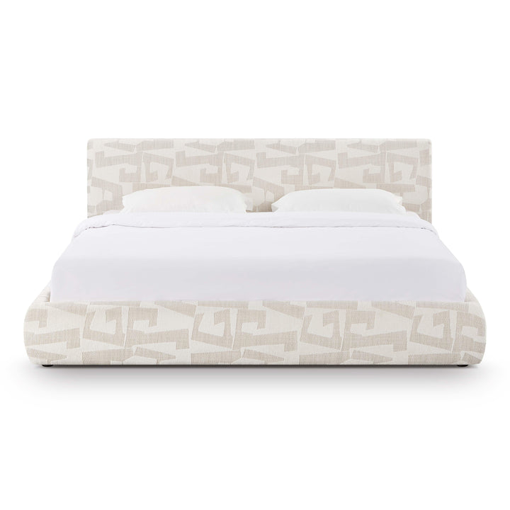 Isla Cream Jacquard Pattern Bed - King