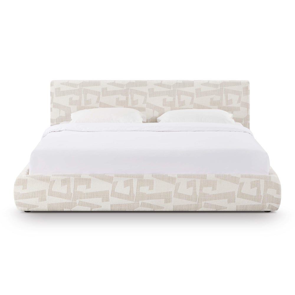 Isla Cream Jacquard Pattern Bed - King