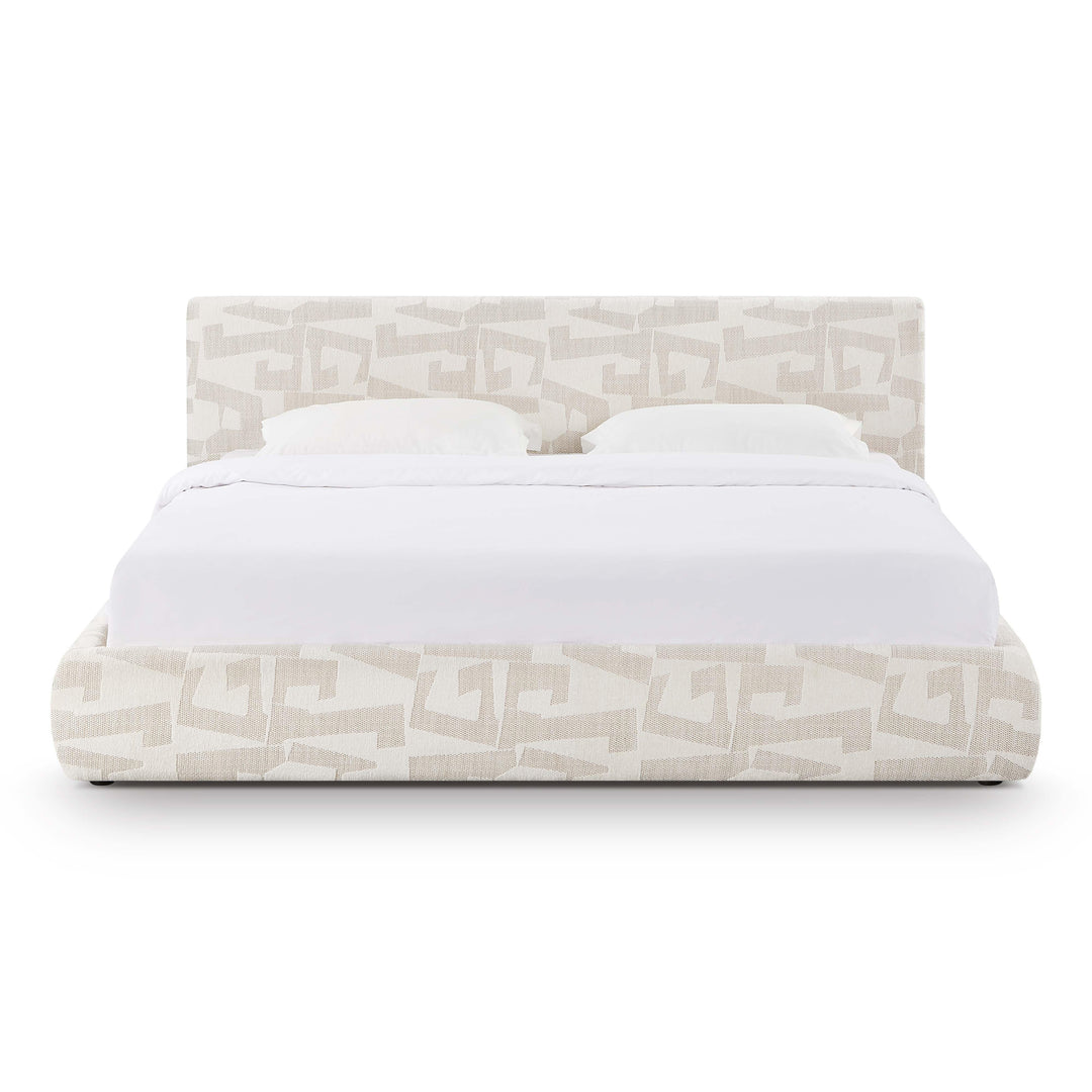Isla Cream Jacquard Pattern Bed - King