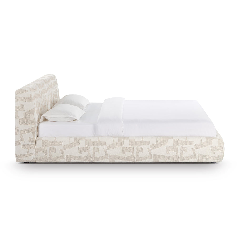 Isla Cream Jacquard Pattern Bed - King