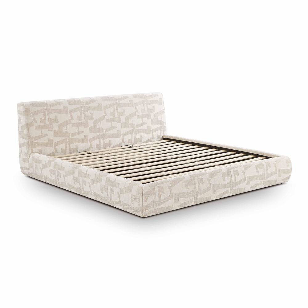 Isla Cream Jacquard Pattern Bed - King