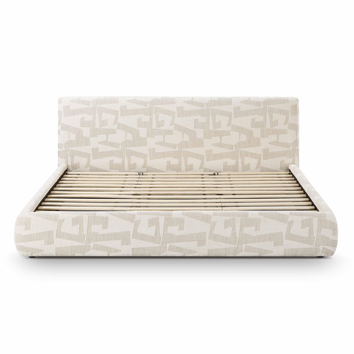 Isla Cream Jacquard Pattern Bed - King