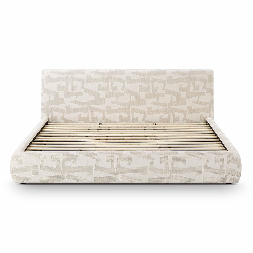Isla Cream Jacquard Pattern Bed - King