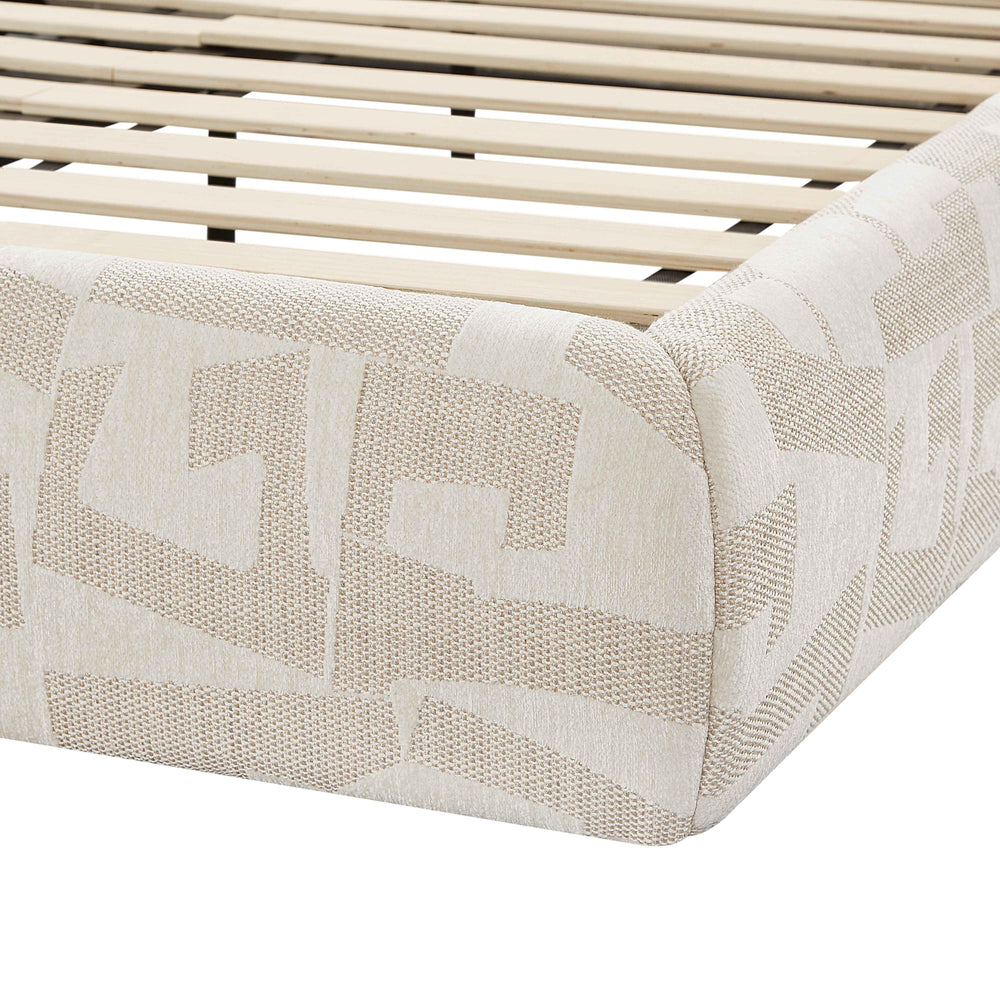 Isla Cream Jacquard Pattern Bed - King