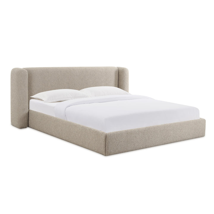 Babette Tan Contract-Grade Boucle Bed - Queen