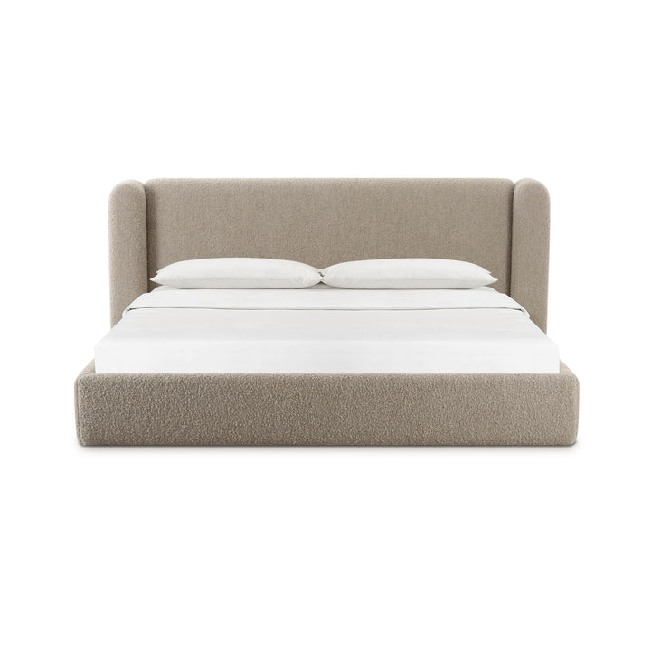 Babette Tan Contract-Grade Boucle Bed - Queen