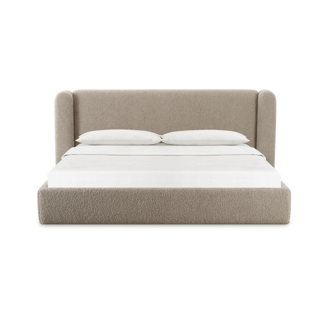 Babette Tan Contract-Grade Boucle Bed - Queen