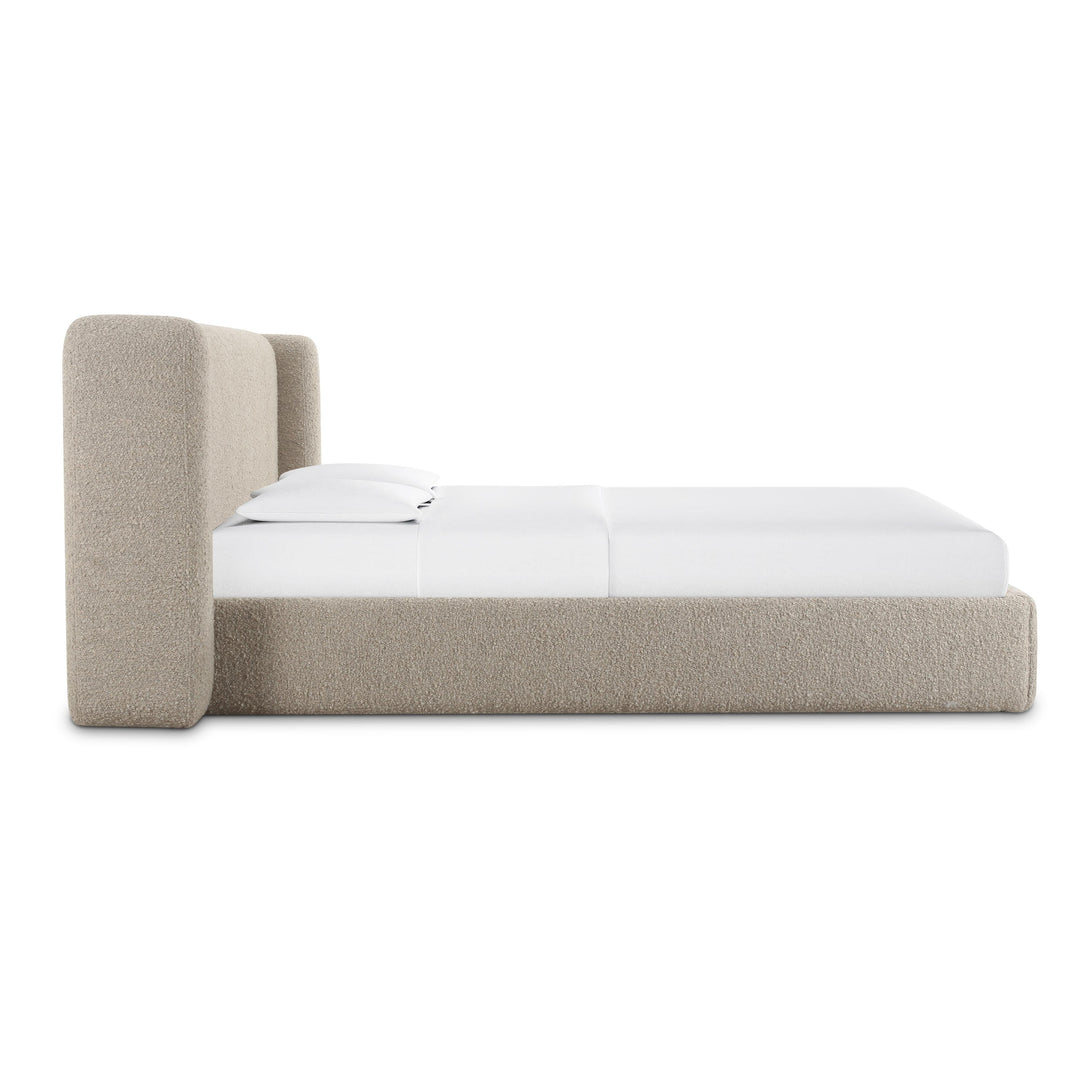 Babette Tan Contract-Grade Boucle Bed - Queen