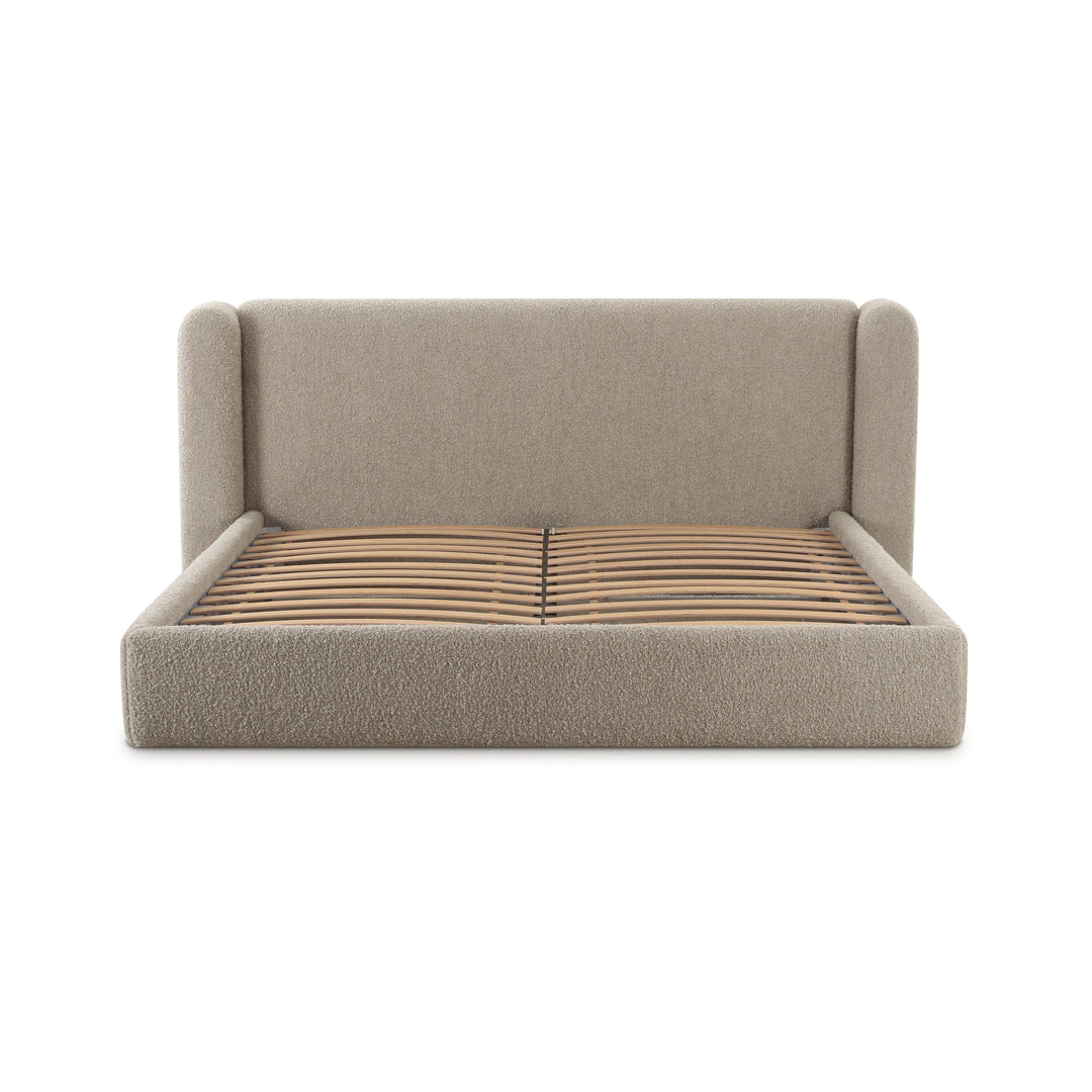 Babette Tan Contract-Grade Boucle Bed - Queen