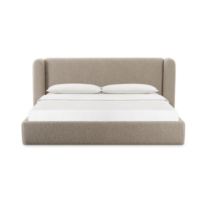 Babette Tan Contract-Grade Boucle Bed - King