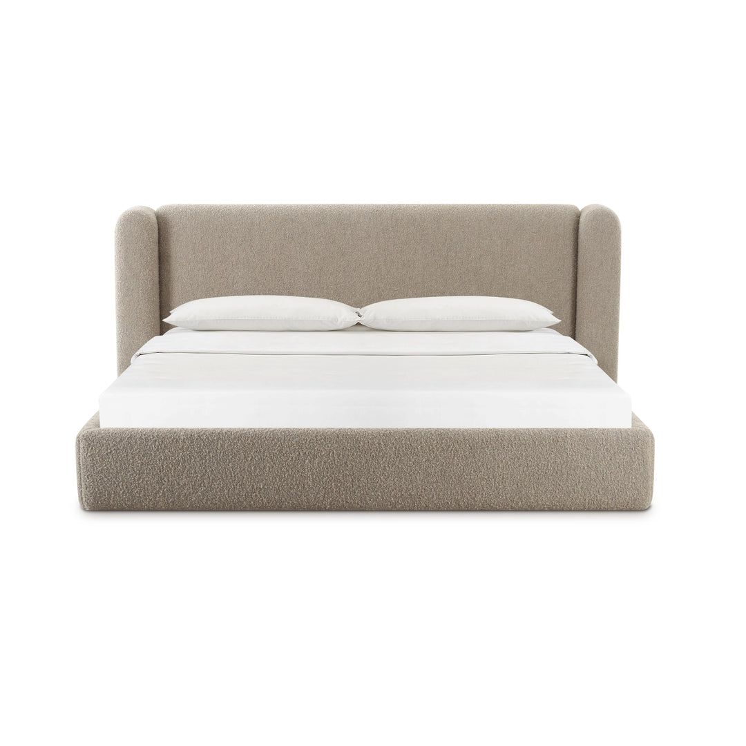 Babette Tan Contract-Grade Boucle Bed - King