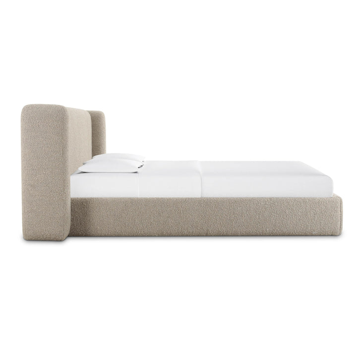 Babette Tan Contract-Grade Boucle Bed - King