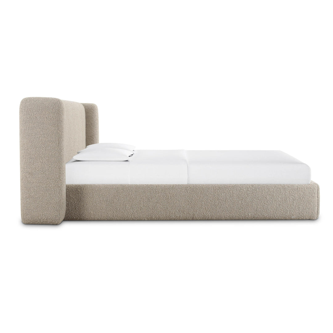 Babette Tan Contract-Grade Boucle Bed - King