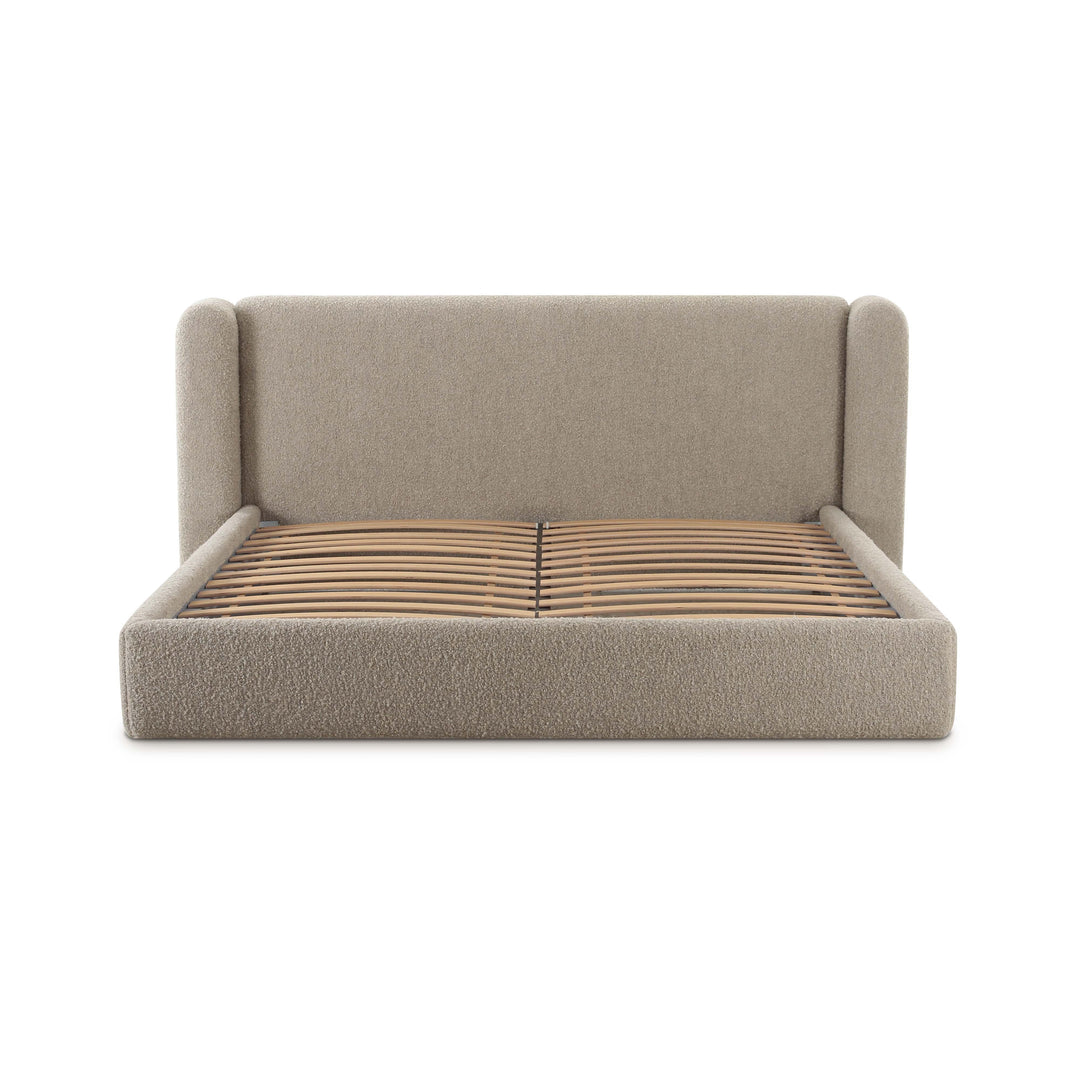 Babette Tan Contract-Grade Boucle Bed - King