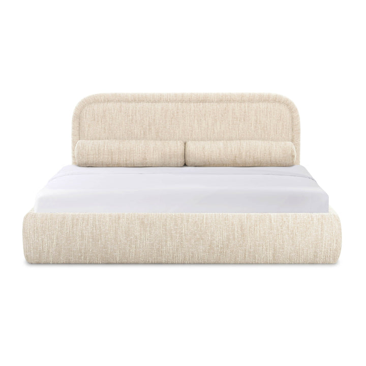 Murielle Taupe Textured Performance Boucle Bed - Queen