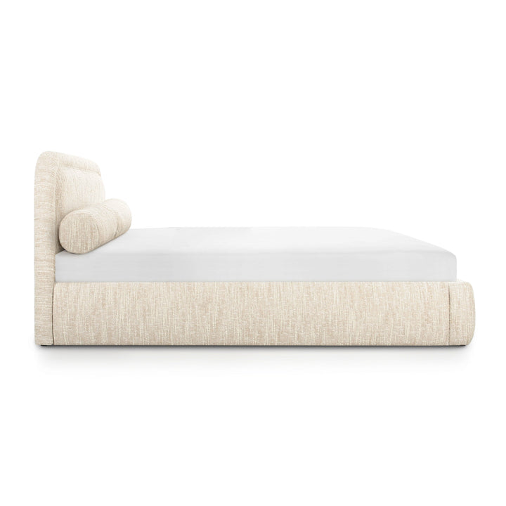 Murielle Taupe Textured Performance Boucle Bed - Queen