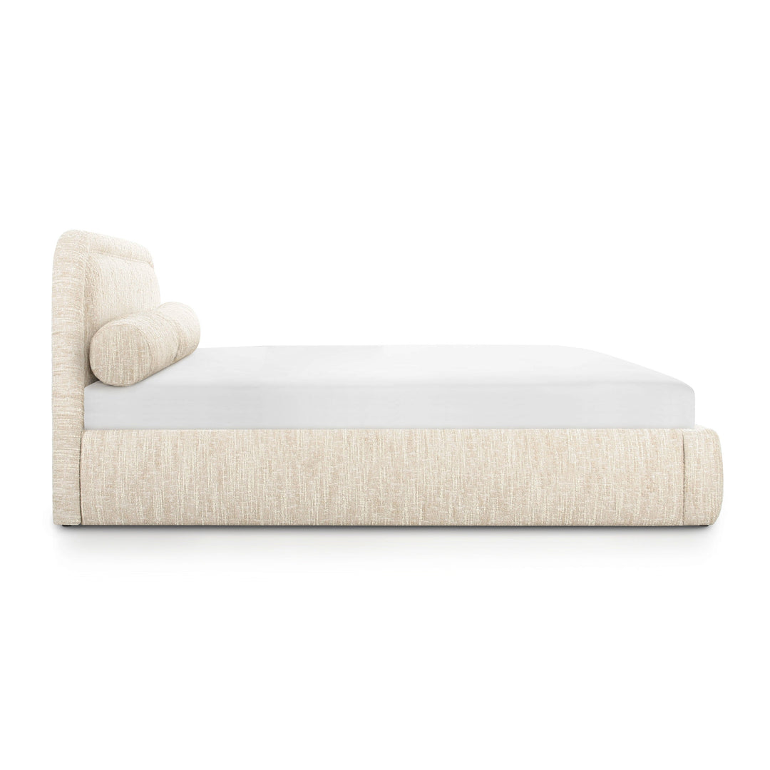 Murielle Taupe Textured Performance Boucle Bed - Queen