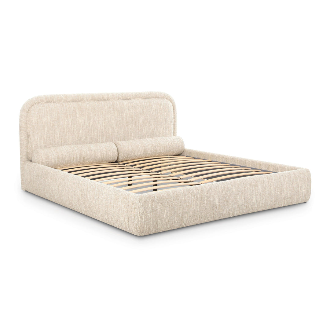 Murielle Taupe Textured Performance Boucle Bed - Queen
