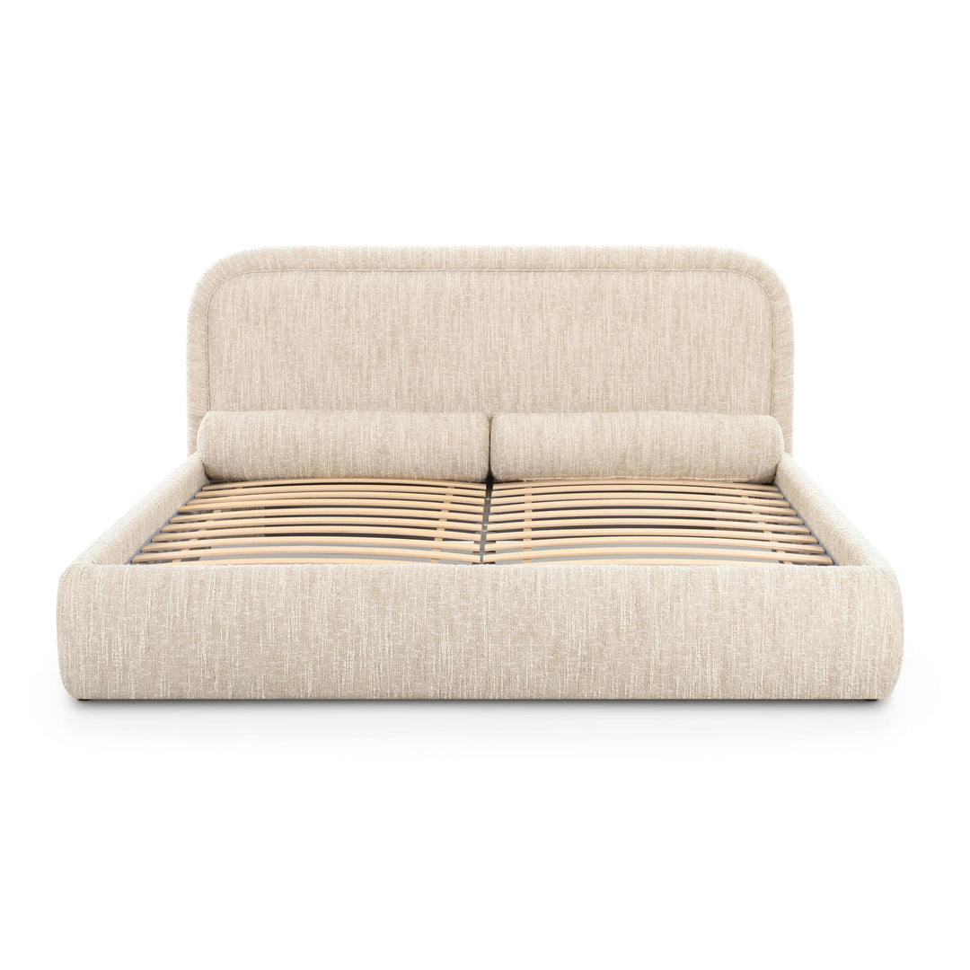 Murielle Taupe Textured Performance Boucle Bed - Queen