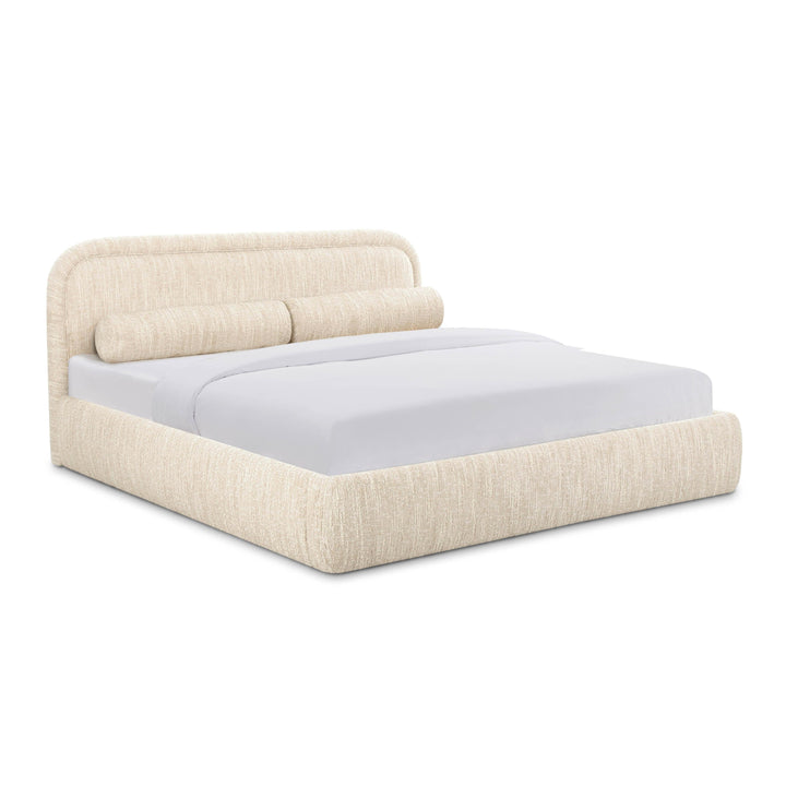 Murielle Taupe Textured Performance Boucle Bed - King