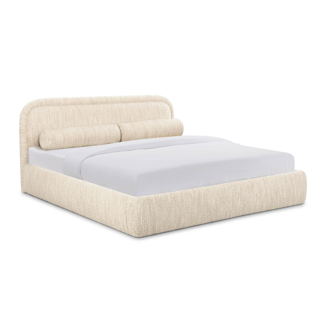 Murielle Taupe Textured Performance Boucle Bed - King